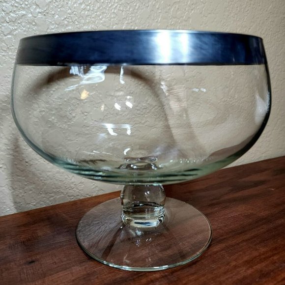 Vintage Silver Band Pedestal Compote Bowl - Picture 2 of 6